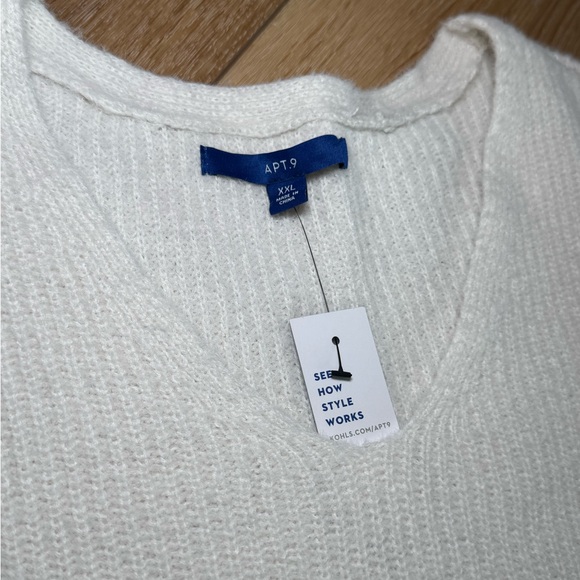 APT. 9 Colorblock V-Neck Sweater Women’s XXL NWT - Picture 6 of 9